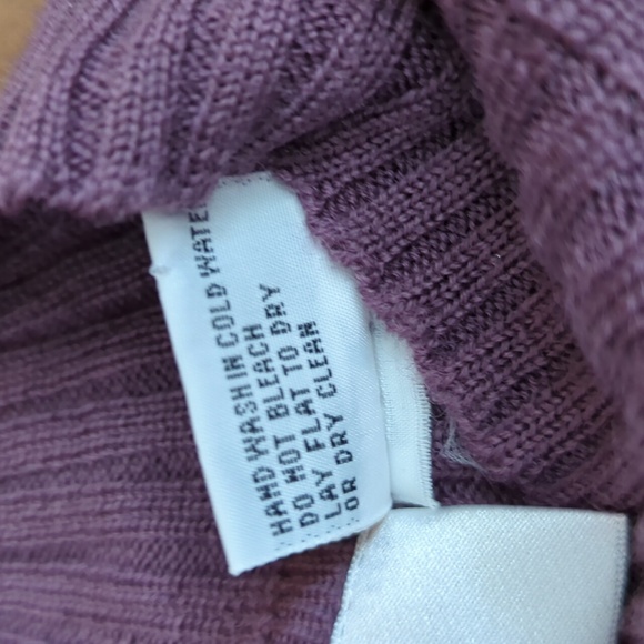 J. Jill Purple 100% Merino Wool Short Sleeve Sweater - Picture 5 of 7
